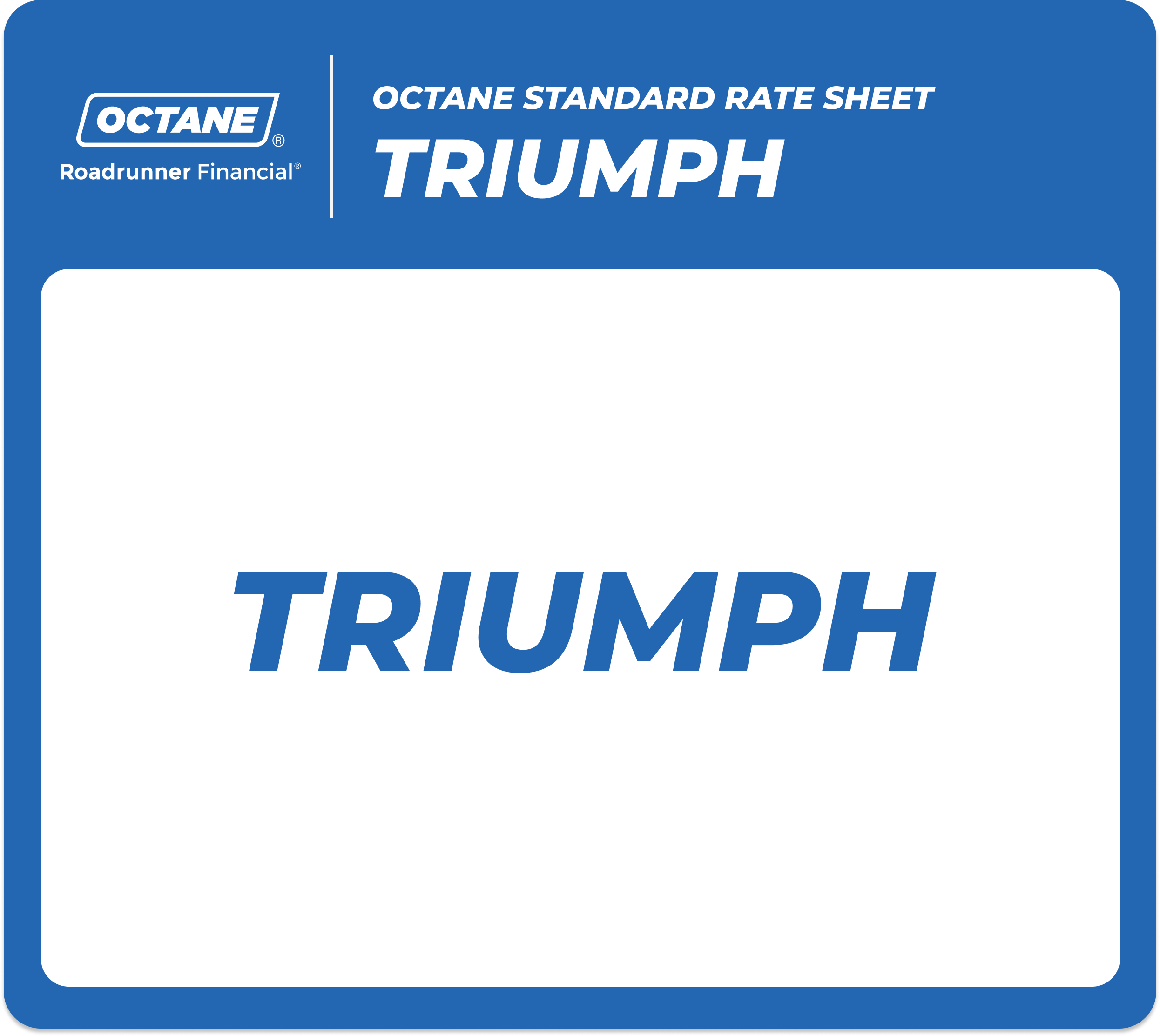Octane All-In Rate Sheets
